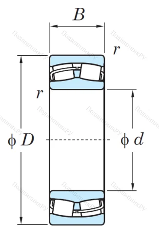 Сферический роликовый подшипник 22319 RH/RHRW 33C 3 от производителя  KOYO