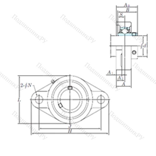 Подшипниковый узел шариковый радиальный UCFL 208-24E от производителя  KOYO