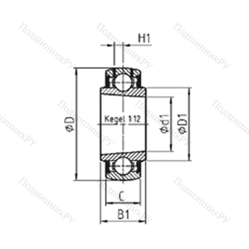 Подшипник шариковый радиальный UK 317