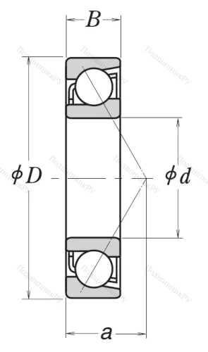 Однорядный шариковый подшипник 7301 BEAT 85 от производителя  NSK