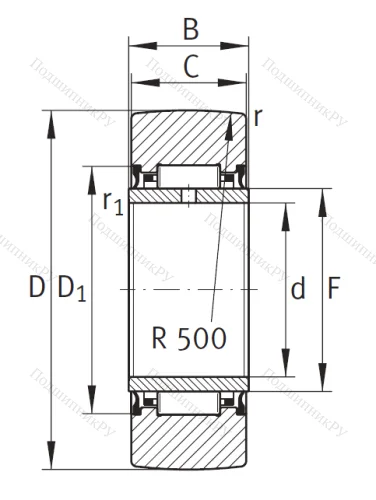 Подшипник NA 2207 2RS A от производителя  INA