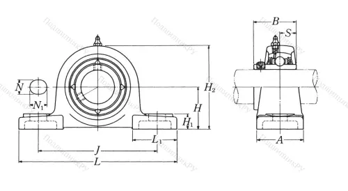 Подшипниковый узел UCP 203 D 1 (NSK) в Уфе