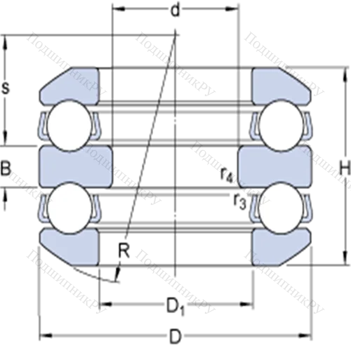 Двойные упорные шарикоподшипники 54312 + U 312 от производителя  SKF Двойные упорные шарикоподшипники 54312 + U 312 от производителя  SKF