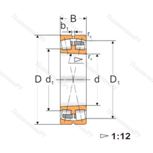 Подшипник роликовый радиальный самоцентрирующийся 22217K от производителя  FBJ