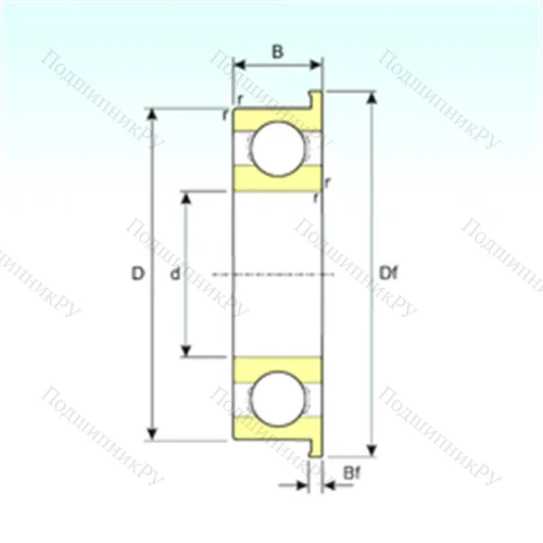 Подшипник шариковый радиальный FR 8
