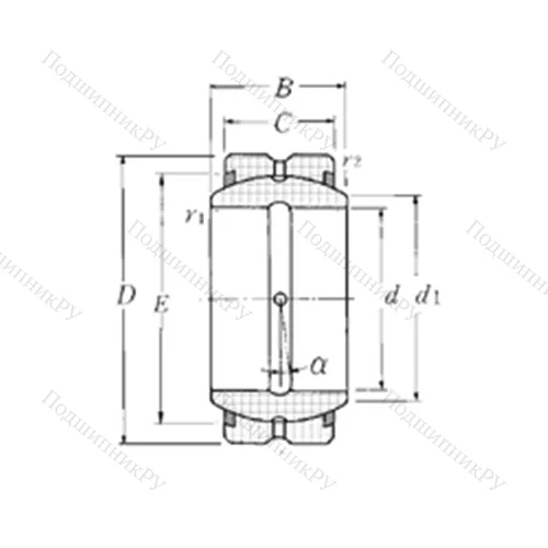 Подшипник скольжения сферический SA 1-110BSS от производителя  NTN