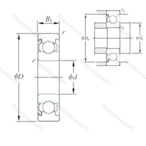 Подшипник шариковый радиальный 685/1BZ от производителя  KOYO