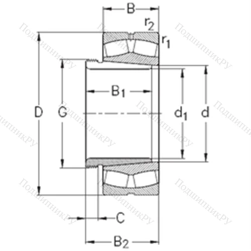 Подшипник роликовый радиальный самоцентрирующийся 23284-K-MB-W 33+AH 3284 от производителя  NKE