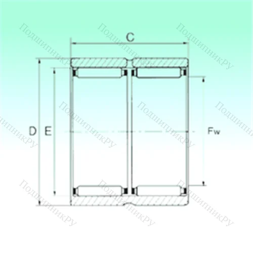 Подшипник игольчатый радиальный RNAO 40x55x40 - ZW от производителя  NBS