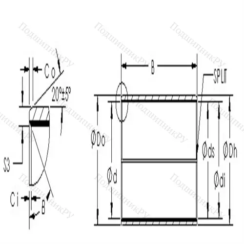 Втулка скольжения AST 850SM 13580 от производителя  AST Втулка скольжения AST 850SM 13580 от производителя  AST