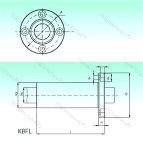 Подшипник шариковый линейный KBFL 60 от производителя  NBS