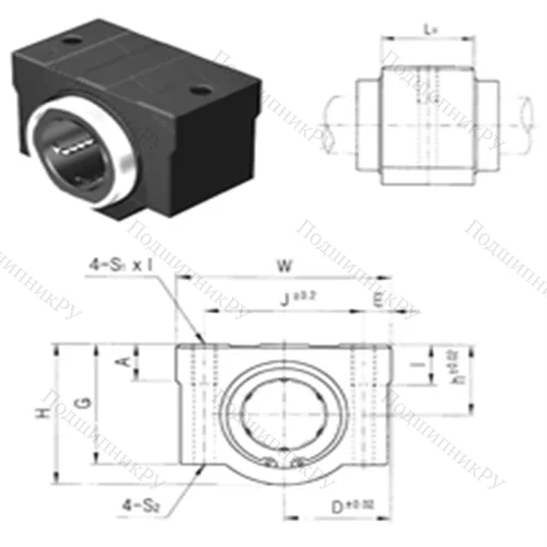 Подшипник шариковый линейный SCE 12V-B от производителя  Samick