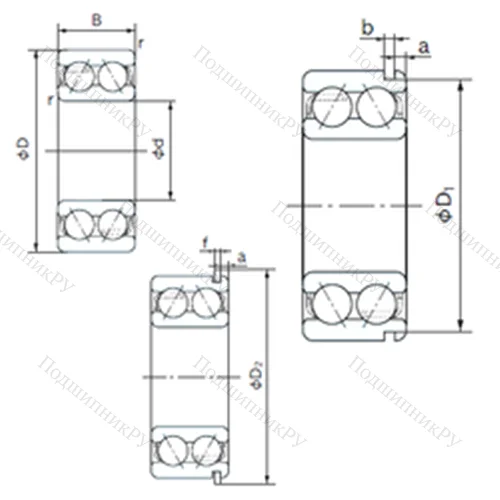 Подшипник шариковый радиально-упорный 5216NR