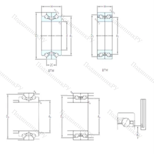 Подшипник шариковый радиально-упорный спаренный BTW 50 CTN 9/SP от производителя  SKF
