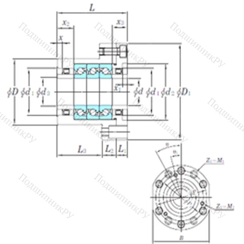 Подшипник шариковый упорно-радиальный BSU 2047BDF - T