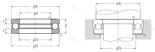 Упорный шариковый подшипник 51105 от производителя  NTN