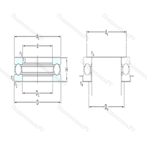 Подшипник шариковый упорный 51206 от производителя  SKF