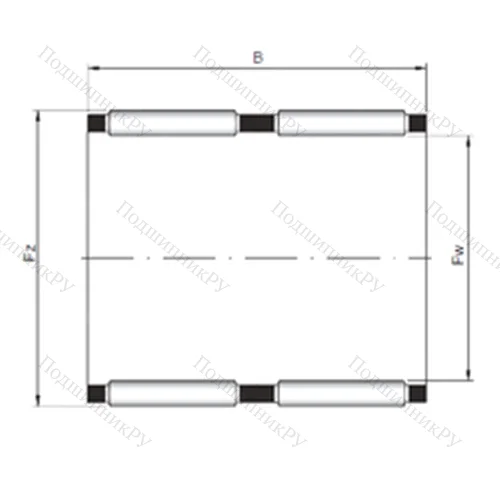 Подшипник игольчатый радиальный KK 15x18x22