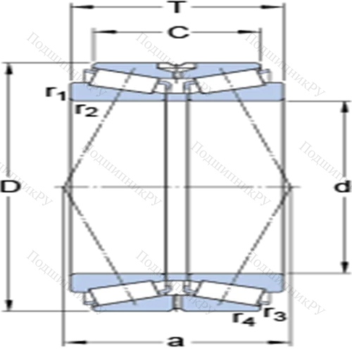 Двухрядные конические роликоподшипники конфигурации TDO 331775 B