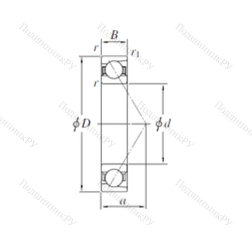Подшипник шариковый радиально-упорный AC 5842B