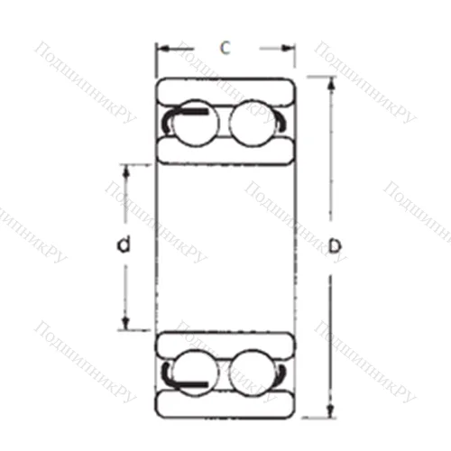Подшипник шариковый радиальный 4309ZZ от производителя  FBJ