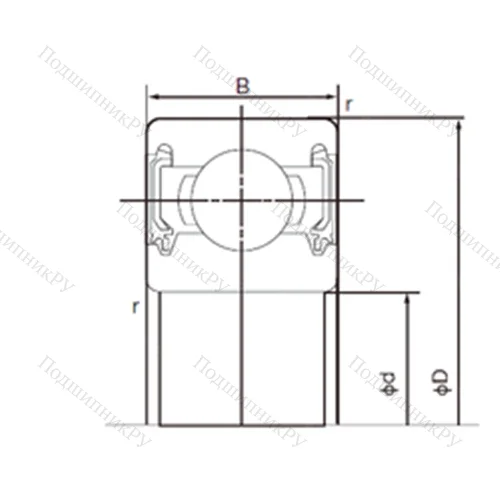 Подшипник шариковый радиальный 6304-2NKE