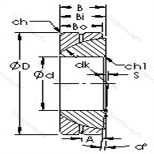 Подшипник скольжения сферический GAC 160S от производителя  AST