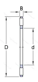Модификация подшипника 6-999931 размер 154x179x6,5 от производителя  ГПЗ-4