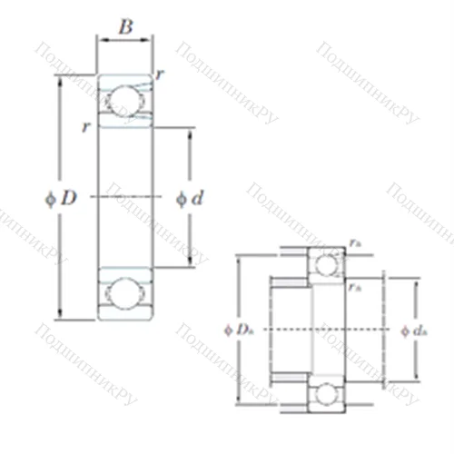 Подшипник шариковый радиальный M 6316