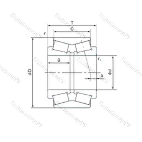Подшипник роликовый радиально-упорный QT 6 от производителя  NACHI Подшипник роликовый радиально-упорный QT 6 от производителя  NACHI