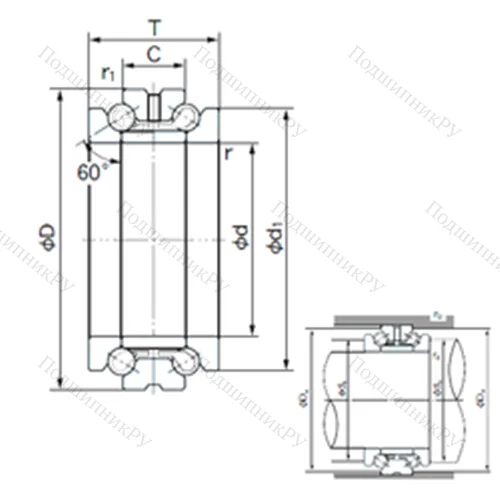 Подшипник шариковый упорно-радиальный 55TAD 20 от производителя  NACHI