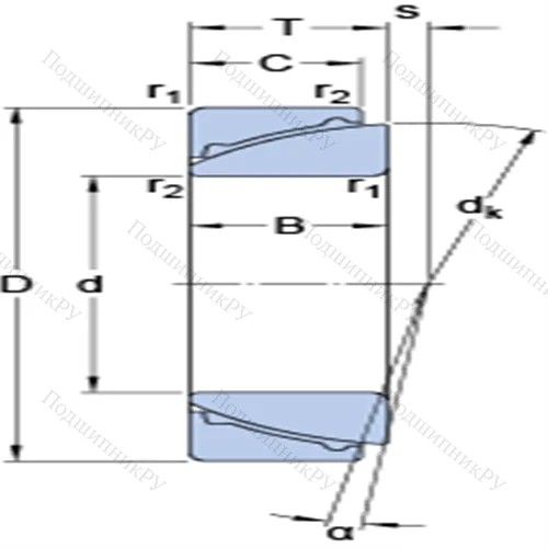 Радиально-упорные сферические подшипники скольжения, не требующие техобслуживания GAC 40 F от производителя  SKF