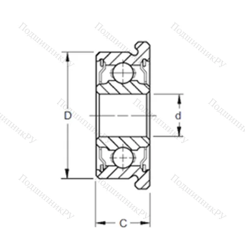Подшипник шариковый радиальный F 61800-2RS