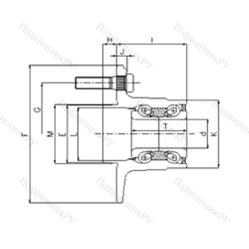 Подшипник роликовый радиально-упорный IJ 222003 от производителя  ILJIN