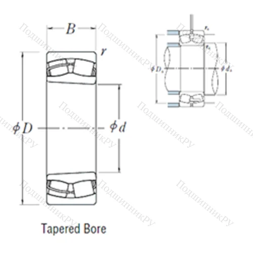 Подшипник роликовый радиальный самоцентрирующийся 23218CKE 4