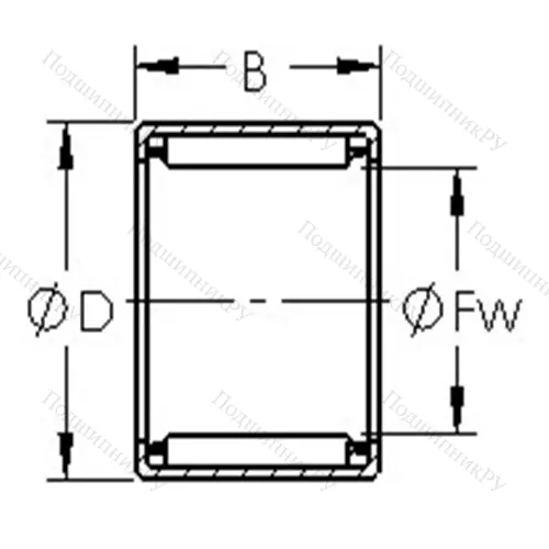 Подшипники игольчатые, метрическая серия HK 3512 от производителя  AST Подшипники игольчатые, метрическая серия HK 3512 от производителя  AST