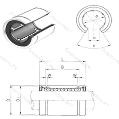 Подшипник шариковый линейный LME 40UUOP от производителя  Samick