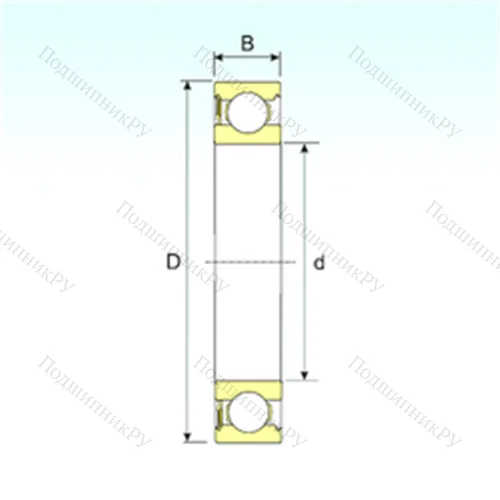 Подшипник шариковый радиальный 624-RS от производителя  ISB