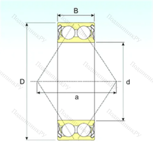 Подшипник шариковый радиально-упорный 3207-ZZ от производителя  ISB