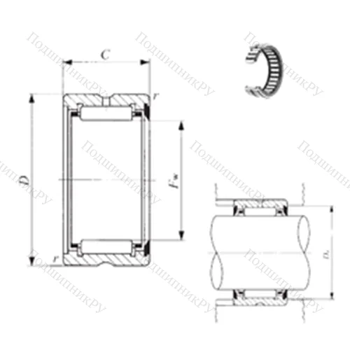 Подшипник игольчатый радиальный RNA 4901U