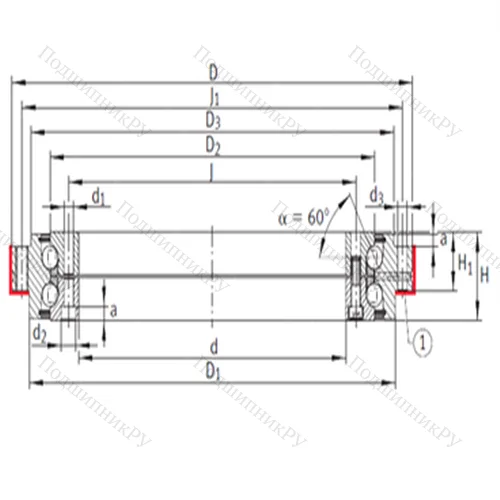 Подшипник шариковый радиально-упорный ZKLDF 325