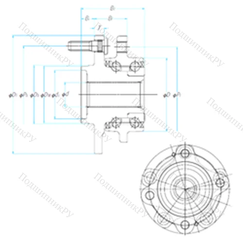 Подшипник роликовый радиально-упорный ZA-55BWKH 12U-Y-5CP 01