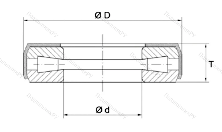 Упорный роликовый подшипник T 126 (FERSA)