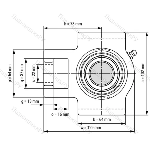 Подшипниковый узел UCT 207 - Вал: 35 мм от производителя  LPZ