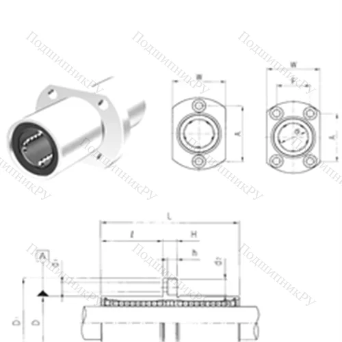 Подшипник шариковый линейный LMHM 6 от производителя  Samick
