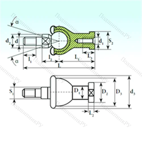 Подшипник скольжения сферический SQZ 12 C RS