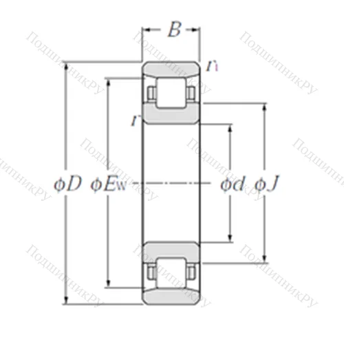 Подшипник роликовый радиальный N 228
