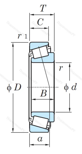 Конический роликовый подшипник 30314 JR от производителя  KOYO
