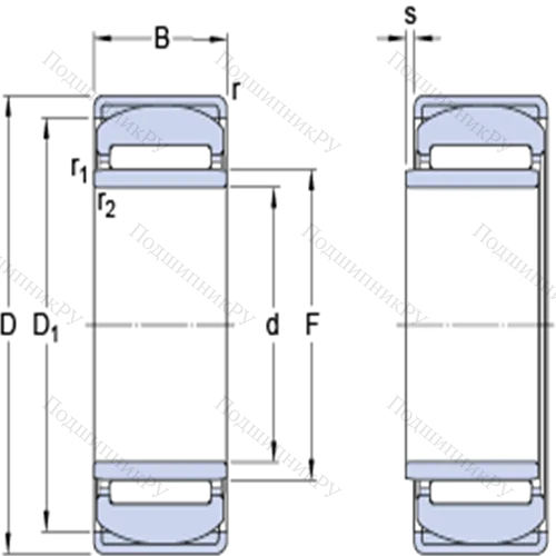 Самоустанавливающиеся игольчатые роликоподшипники с внутренним кольцом PNA 35/55 от производителя  SKF