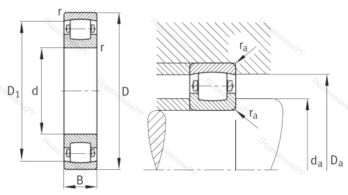 Сферический роликовый подшипник 20206 TVP от производителя  FAG